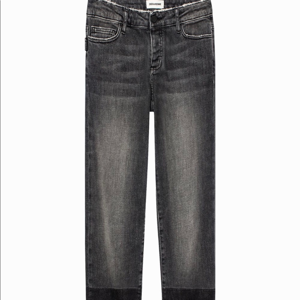 Zadig and Voltaire wide straight leg Bay jeans.
